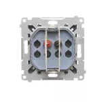 Simon 55 WMDG-01100x-116 Gniazdo głośnikowe 1-krotne (moduł). Przekrój przewodów dla wejścia i wyjścia 2,5 mm2; Grafitowy mat