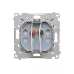 Simon 55 WMDG-01100x-143 Gniazdo głośnikowe 1-krotne (moduł). Przekrój przewodów dla wejścia i wyjścia 2,5 mm2; Aluminium mat