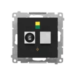 Simon 55 WMDE-013000-149 Gniazdo ekwipotencjalne pojedyncze (moduł); Czarny mat