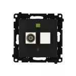 Simon 55 WMDE-013000-149 Gniazdo ekwipotencjalne pojedyncze (moduł); Czarny mat