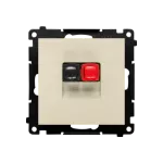 Simon 55 WMDG-01100x-144 Gniazdo głośnikowe 1-krotne (moduł). Przekrój przewodów dla wejścia i wyjścia 2,5 mm2; Szampański mat