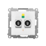 Simon 55 WMDE-014000-111 Gniazdo ekwipotencjalne podwójne (moduł); Biały mat