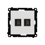 Simon 55 WMDA-P95xx7-114 Gniazdo HDMI podwójne (moduł); Jasnoszary mat