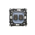 Simon 55 WMDA-P95xx7-114 Gniazdo HDMI podwójne (moduł); Jasnoszary mat