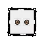 Simon 55 WMDK-16105J-111 Gniazdo głośnikowe pojedyncze (moduł). Przekrój przewodów dla wyjścia do 6 mm2; Biały mat