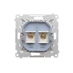 Simon 55 WMDK-16105J-111 Gniazdo głośnikowe pojedyncze (moduł). Przekrój przewodów dla wyjścia do 6 mm2; Biały mat