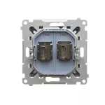 Simon 55 WMDA-P95xx7-116 Gniazdo HDMI podwójne (moduł); Grafitowy mat