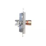 Simon 55 WMDK-16105J-114 Gniazdo głośnikowe pojedyncze (moduł). Przekrój przewodów dla wyjścia do 6 mm2; Jasnoszary mat