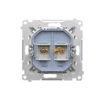 Simon 55 WMDK-16105J-114 Gniazdo głośnikowe pojedyncze (moduł). Przekrój przewodów dla wyjścia do 6 mm2; Jasnoszary mat