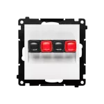 Simon 55 WMDG-01200x-111 Gniazdo głośnikowe 2-krotne (moduł). Przekrój przewodów dla wejścia i wyjścia 2,5 mm2; Biały mat