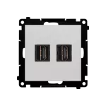 Simon 55 WMDA-P95xx7-143 Gniazdo HDMI podwójne (moduł); Aluminium mat