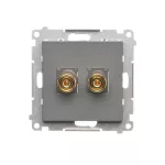 Simon 55 WMDK-16105J-116 Gniazdo głośnikowe pojedyncze (moduł). Przekrój przewodów dla wyjścia do 6 mm2; Grafitowy mat