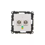 Simon 55 WMDE-014000-143 Gniazdo ekwipotencjalne podwójne (moduł); Aluminium mat