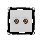 Simon 55 WMDK-16105J-143 Gniazdo głośnikowe pojedyncze (moduł). Przekrój przewodów dla wyjścia do 6 mm2; Aluminium mat