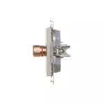 Simon 55 WMDK-16105J-143 Gniazdo głośnikowe pojedyncze (moduł). Przekrój przewodów dla wyjścia do 6 mm2; Aluminium mat