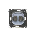 Simon 55 WMDA-P95xx7-149 Gniazdo HDMI podwójne (moduł); Czarny mat