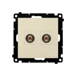 Simon 55 WMDK-16105J-144 Gniazdo głośnikowe pojedyncze (moduł). Przekrój przewodów dla wyjścia do 6 mm2; Szampański mat