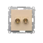 Simon 55 WMDK-16105J-144 Gniazdo głośnikowe pojedyncze (moduł). Przekrój przewodów dla wyjścia do 6 mm2; Szampański mat