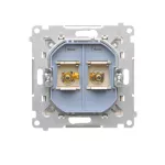 Simon 55 WMDK-16105J-144 Gniazdo głośnikowe pojedyncze (moduł). Przekrój przewodów dla wyjścia do 6 mm2; Szampański mat