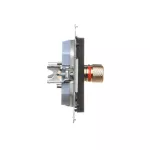 Simon 55 WMDK-16105J-149 Gniazdo głośnikowe pojedyncze (moduł). Przekrój przewodów dla wyjścia do 6 mm2; Czarny mat