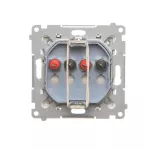 Simon 55 WMDG-01200x-144 Gniazdo głośnikowe 2-krotne (moduł). Przekrój przewodów dla wejścia i wyjścia 2,5 mm2; Szampański mat