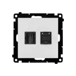 Simon 55 WMDA-P96xx7-114 Gniazdo HDMI + RJ45 kat.6. (moduł); Jasnoszary mat