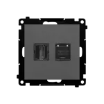 Simon 55 WMDA-P96xx7-116 Gniazdo HDMI + RJ45 kat.6. (moduł); Grafitowy mat