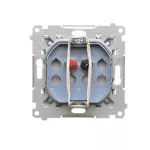 Simon 55 WMDG-01100x-114 Gniazdo głośnikowe 1-krotne (moduł). Przekrój przewodów dla wejścia i wyjścia 2,5 mm2; Jasnoszary mat