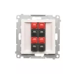 Simon 55 WMDG-01300x-111 Gniazdo głośnikowe 4-krotne (moduł). Przekrój przewodów dla wejścia i wyjścia 2,5 mm2; Biały mat