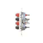 Simon 55 WMDG-01300x-111 Gniazdo głośnikowe 4-krotne (moduł). Przekrój przewodów dla wejścia i wyjścia 2,5 mm2; Biały mat