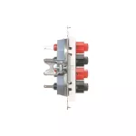 Simon 55 WMDG-01300x-111 Gniazdo głośnikowe 4-krotne (moduł). Przekrój przewodów dla wejścia i wyjścia 2,5 mm2; Biały mat