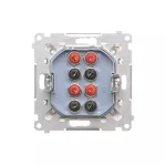 Simon 55 WMDG-01300x-111 Gniazdo głośnikowe 4-krotne (moduł). Przekrój przewodów dla wejścia i wyjścia 2,5 mm2; Biały mat