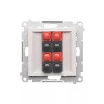 Simon 55 WMDG-01300x-114 Gniazdo głośnikowe 4-krotne (moduł). Przekrój przewodów dla wejścia i wyjścia 2,5 mm2; Jasnoszary mat