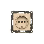 Simon 55 WMDW-021111-144 Gniazdo Schuko z przesłonami (moduł) 16 A, 250 V~, szybkozłącza; Szampański mat
