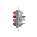 Simon 55 WMDG-01300x-116 Gniazdo głośnikowe 4-krotne (moduł). Przekrój przewodów dla wejścia i wyjścia 2,5 mm2; Grafitowy mat