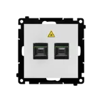 Simon 55 WMDA-P98xx8-114 Gniazdo światłowodowe / optyczne podwójne SC/APC (moduł); Jasnoszary mat
