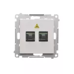 Simon 55 WMDA-P98xx8-114 Gniazdo światłowodowe / optyczne podwójne SC/APC (moduł); Jasnoszary mat