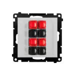 Simon 55 WMDG-01300x-143 Gniazdo głośnikowe 4-krotne (moduł). Przekrój przewodów dla wejścia i wyjścia 2,5 mm2; Aluminium mat