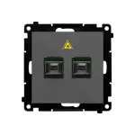 Simon 55 WMDA-P98xx8-116 Gniazdo światłowodowe / optyczne podwójne SC/APC (moduł); Grafitowy mat