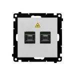 Simon 55 WMDA-P98xx8-143 Gniazdo światłowodowe / optyczne podwójne SC/APC (moduł); Aluminium mat