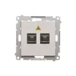 Simon 55 WMDA-P98xx8-143 Gniazdo światłowodowe / optyczne podwójne SC/APC (moduł); Aluminium mat