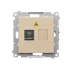 Simon 55 WMDA-P98xx7-144 Gniazdo światłowodowe / optyczne pojedyncze SC/APC (moduł); Szampański mat