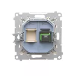 Simon 55 WMDA-P98xx7-144 Gniazdo światłowodowe / optyczne pojedyncze SC/APC (moduł); Szampański mat