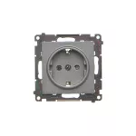 Simon 55 WMDW-021111-116 Gniazdo Schuko z przesłonami (moduł) 16 A, 250 V~, szybkozłącza; Grafitowy mat