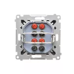 Simon 55 WMDG-01300x-149 Gniazdo głośnikowe 4-krotne (moduł). Przekrój przewodów dla wejścia i wyjścia 2,5 mm2; Czarny mat