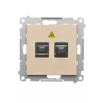 Simon 55 WMDA-P98xx8-144 Gniazdo światłowodowe / optyczne podwójne SC/APC (moduł); Szampański mat