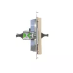 Simon 55 WMDA-P98xx8-144 Gniazdo światłowodowe / optyczne podwójne SC/APC (moduł); Szampański mat