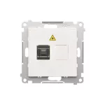 Simon 55 WMDA-P98xx7-111 Gniazdo światłowodowe / optyczne pojedyncze SC/APC (moduł); Biały mat