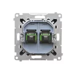 Simon 55 WMDA-P98xx8-149 Gniazdo światłowodowe / optyczne podwójne SC/APC (moduł); Czarny mat