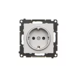 Simon 55 WMDW-021111-143 Gniazdo Schuko z przesłonami (moduł) 16 A, 250 V~, szybkozłącza; Aluminium mat